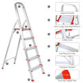 Klappbare 5-Stufenleiter aus Aluminium mit Standplattform